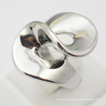 2015 Fashion Jewelry Stainless Steel Sliver Womens Spiral Rings